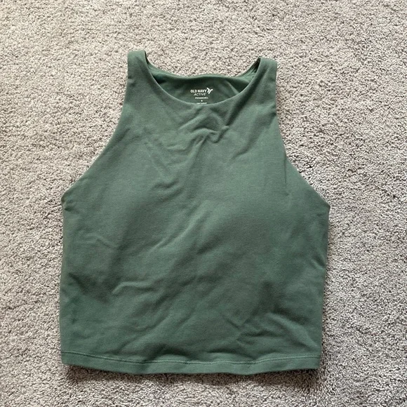Olive green work out top - Picture 1 of 2